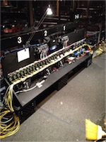 View of entire control board in place on catwalk